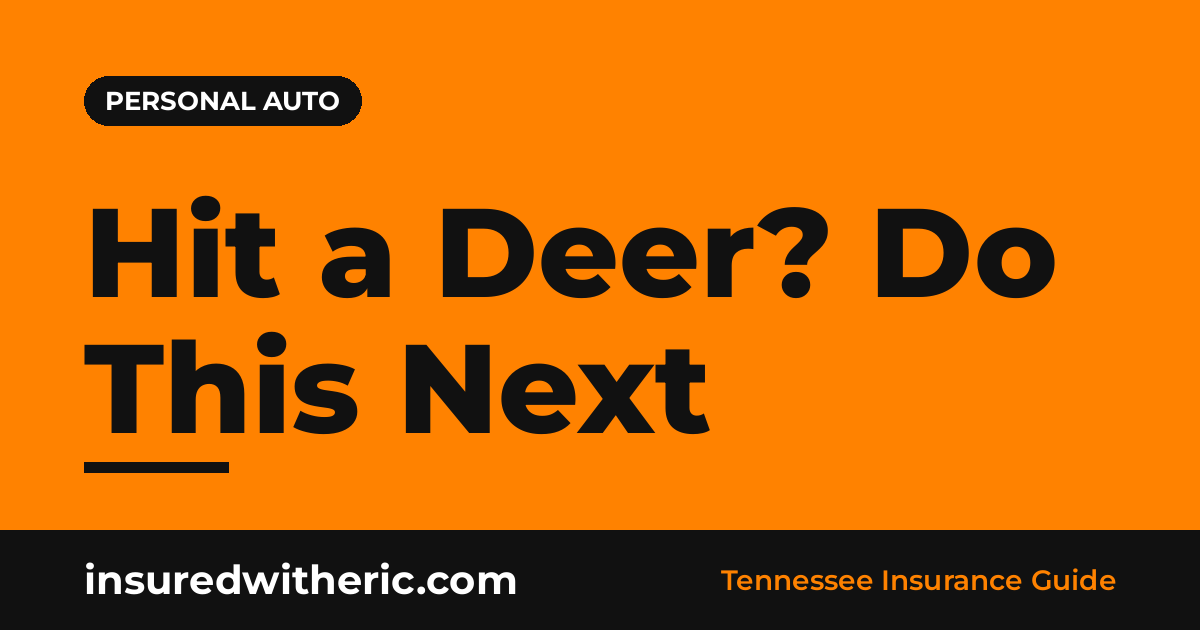 Read more about the article Hit a Deer in Tennessee? What to Do, What Not to Do, and Which Coverage Pays